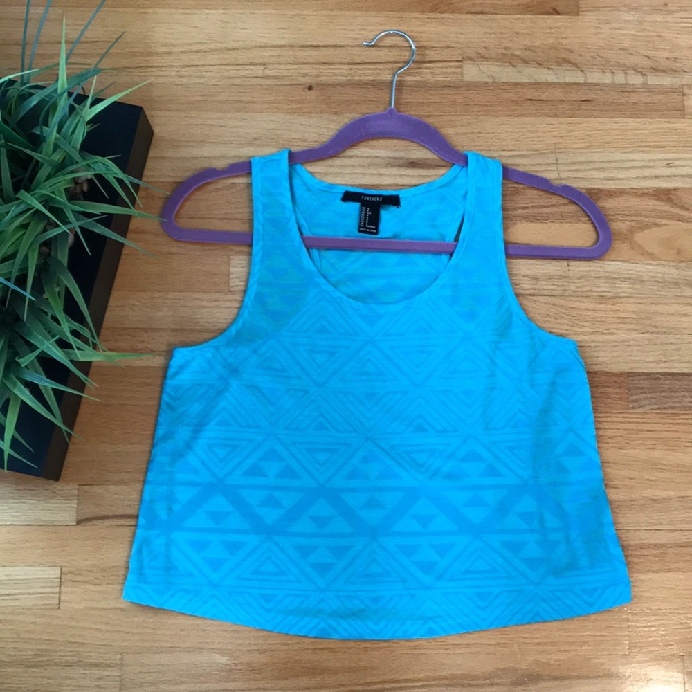 Blue forever 21 tank top